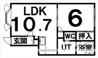 コーポ鈴木E【1階】の間取り